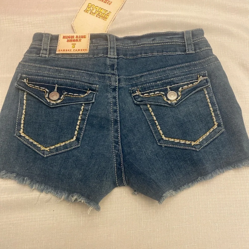 Almost Famous Blue Distressed Cut-Off Jean Shorts